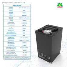 Li-ion 60v30Ah Triângulo de lítio LifePo4 Battery